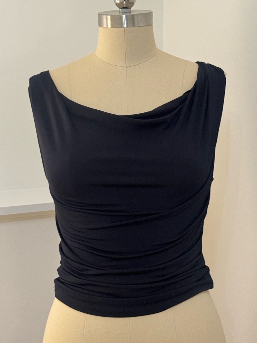 Black Draped Cowl Neck Camisole by H&M Divided